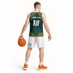 Personalized Kookaburras Field Hockey Kangaroo Basketball Jersey Indigenous Australian Dot Art Style In Green And Gold