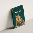 Personalized Kookaburras Field Hockey Kangaroo Canvas Wall Art Indigenous Australian Dot Art Style In Green And Gold