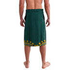 Personalized Kookaburras Field Hockey Kangaroo Lavalava Indigenous Australian Dot Art Style In Green And Gold