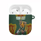 Personalized Kookaburras Field Hockey AirPods Case Kangaroo Australian Indigenous Dot Art Style With Vibrant Sun Patterns
