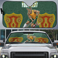Personalized Kookaburras Field Hockey Auto Sun Shade Kangaroo Australian Indigenous Dot Art Style With Vibrant Sun Patterns