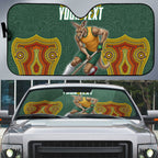Personalized Kookaburras Field Hockey Auto Sun Shade Kangaroo Australian Indigenous Dot Art Style With Vibrant Sun Patterns