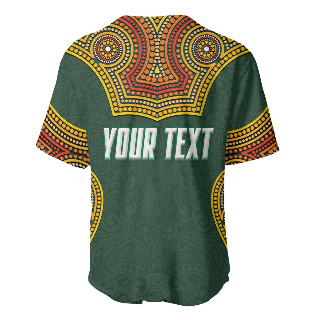 Personalized Kookaburras Field Hockey Baseball Jersey Kangaroo Australian Indigenous Dot Art Style With Vibrant Sun Patterns