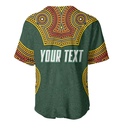 Personalized Kookaburras Field Hockey Baseball Jersey Kangaroo Australian Indigenous Dot Art Style With Vibrant Sun Patterns