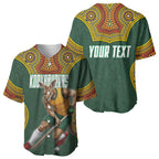 Personalized Kookaburras Field Hockey Baseball Jersey Kangaroo Australian Indigenous Dot Art Style With Vibrant Sun Patterns