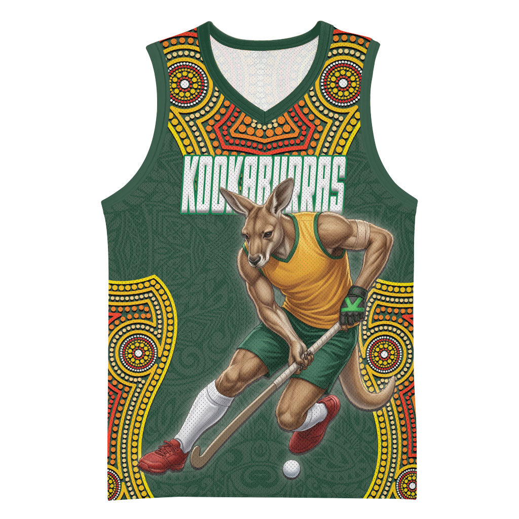 Personalized Kookaburras Field Hockey Basketball Jersey Kangaroo Australian Indigenous Dot Art Style With Vibrant Sun Patterns
