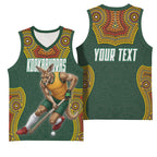 Personalized Kookaburras Field Hockey Basketball Jersey Kangaroo Australian Indigenous Dot Art Style With Vibrant Sun Patterns
