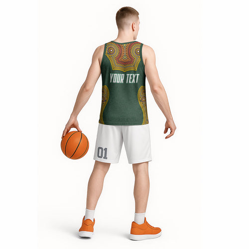 Personalized Kookaburras Field Hockey Basketball Jersey Kangaroo Australian Indigenous Dot Art Style With Vibrant Sun Patterns