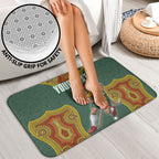 Personalized Kookaburras Field Hockey Bathroom Set Kangaroo Australian Indigenous Dot Art Style With Vibrant Sun Patterns