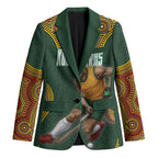 Personalized Kookaburras Field Hockey Blazer Kangaroo Australian Indigenous Dot Art Style With Vibrant Sun Patterns