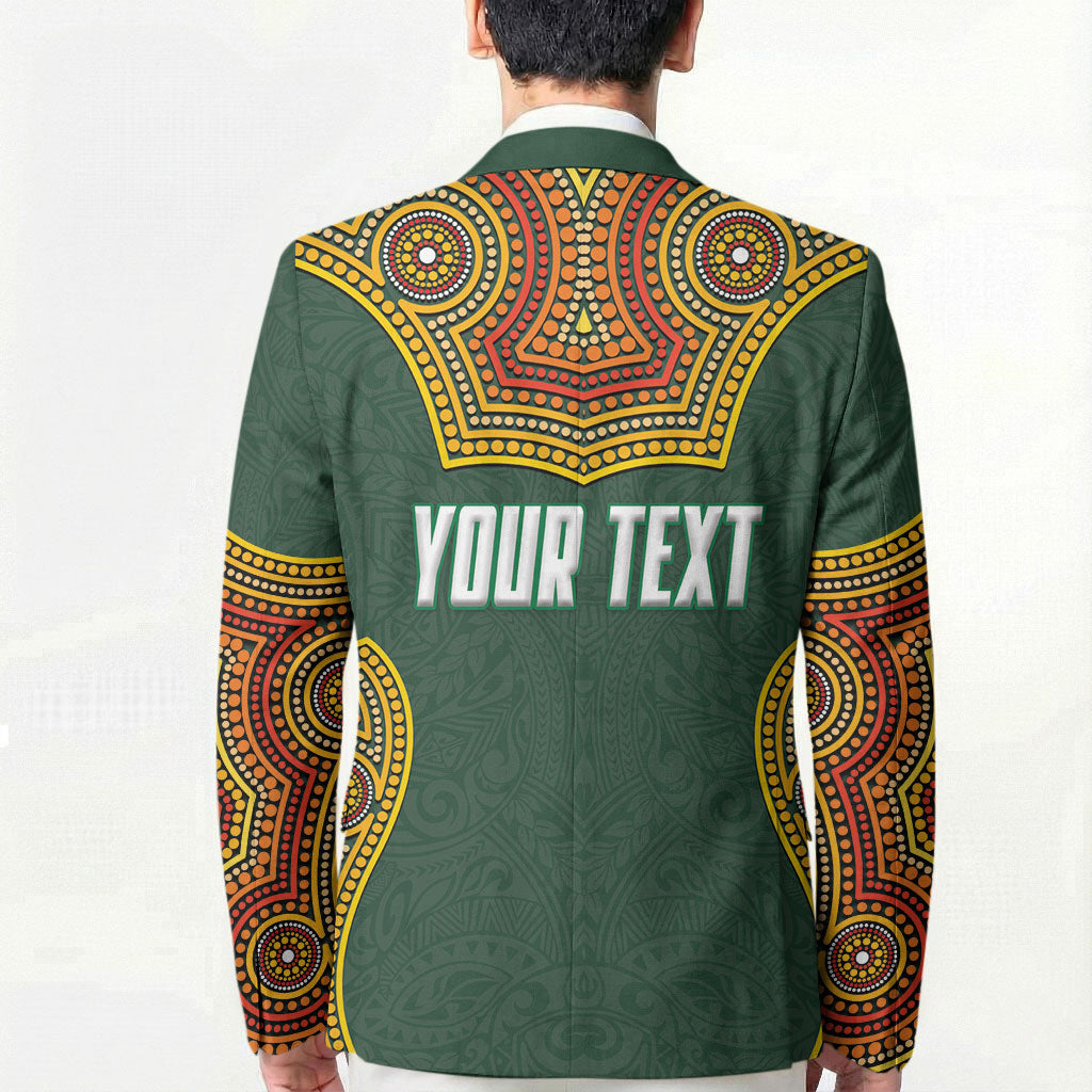 Personalized Kookaburras Field Hockey Blazer Kangaroo Australian Indigenous Dot Art Style With Vibrant Sun Patterns