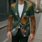 Personalized Kookaburras Field Hockey Blazer Kangaroo Australian Indigenous Dot Art Style With Vibrant Sun Patterns