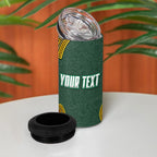 Personalized Kookaburras Field Hockey 4 in 1 Can Cooler Tumbler Kangaroo Australian Indigenous Dot Art Style With Vibrant Sun Patterns