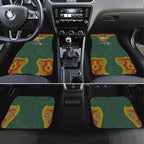 Personalized Kookaburras Field Hockey Car Mats Kangaroo Australian Indigenous Dot Art Style With Vibrant Sun Patterns