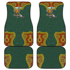 Personalized Kookaburras Field Hockey Car Mats Kangaroo Australian Indigenous Dot Art Style With Vibrant Sun Patterns