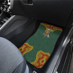 Personalized Kookaburras Field Hockey Car Mats Kangaroo Australian Indigenous Dot Art Style With Vibrant Sun Patterns