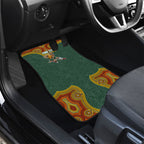 Personalized Kookaburras Field Hockey Car Mats Kangaroo Australian Indigenous Dot Art Style With Vibrant Sun Patterns