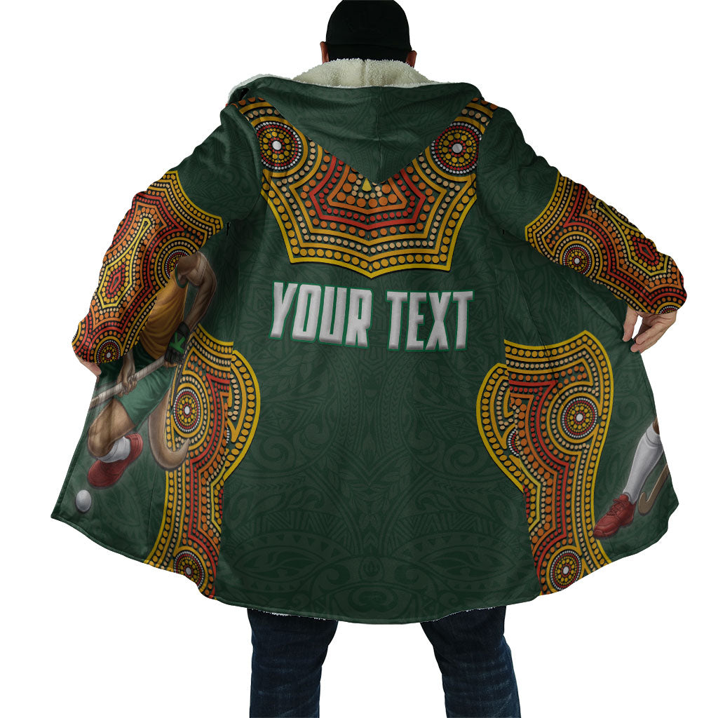 Personalized Kookaburras Field Hockey Cloak Kangaroo Australian Indigenous Dot Art Style With Vibrant Sun Patterns