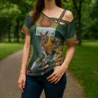 Personalized Kookaburras Field Hockey Cross Shoulder Shirt Kangaroo Australian Indigenous Dot Art Style With Vibrant Sun Patterns