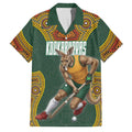 Personalized Kookaburras Field Hockey Family Matching Puletasi and Hawaiian Shirt Kangaroo Australian Indigenous Dot Art Style With Vibrant Sun Patterns