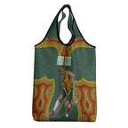 Personalized Kookaburras Field Hockey Grocery Bag Kangaroo Australian Indigenous Dot Art Style With Vibrant Sun Patterns
