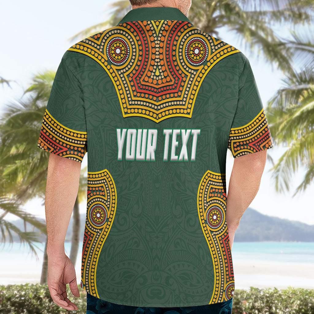 Personalized Kookaburras Field Hockey Hawaiian Shirt Kangaroo Australian Indigenous Dot Art Style With Vibrant Sun Patterns