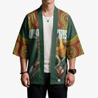 Personalized Kookaburras Field Hockey Kimono Kangaroo Australian Indigenous Dot Art Style With Vibrant Sun Patterns