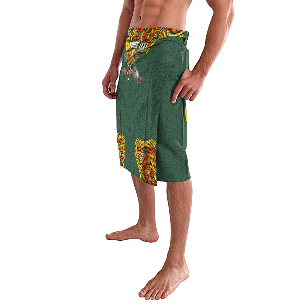 Personalized Kookaburras Field Hockey Lavalava Kangaroo Australian Indigenous Dot Art Style With Vibrant Sun Patterns
