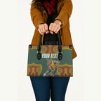 Personalized Kookaburras Field Hockey Leather Bag Kangaroo Australian Indigenous Dot Art Style With Vibrant Sun Patterns