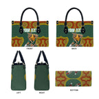 Personalized Kookaburras Field Hockey Leather Bag Kangaroo Australian Indigenous Dot Art Style With Vibrant Sun Patterns