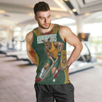 Personalized Kookaburras Field Hockey Men Tank Top Kangaroo Australian Indigenous Dot Art Style With Vibrant Sun Patterns