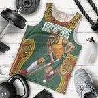 Personalized Kookaburras Field Hockey Men Tank Top Kangaroo Australian Indigenous Dot Art Style With Vibrant Sun Patterns