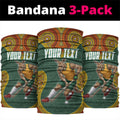 Personalized Kookaburras Field Hockey Neck Gaiter Kangaroo Australian Indigenous Dot Art Style With Vibrant Sun Patterns