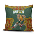 Personalized Kookaburras Field Hockey Pillow Cover Kangaroo Australian Indigenous Dot Art Style With Vibrant Sun Patterns