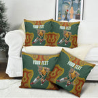 Personalized Kookaburras Field Hockey Pillow Cover Kangaroo Australian Indigenous Dot Art Style With Vibrant Sun Patterns