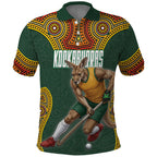Personalized Kookaburras Field Hockey Polo Shirt Kangaroo Australian Indigenous Dot Art Style With Vibrant Sun Patterns