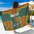 Personalized Kookaburras Field Hockey Sarong Kangaroo Australian Indigenous Dot Art Style With Vibrant Sun Patterns