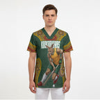 Personalized Kookaburras Field Hockey Scrub Top Kangaroo Australian Indigenous Dot Art Style With Vibrant Sun Patterns