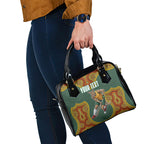 Personalized Kookaburras Field Hockey Shoulder Handbag Kangaroo Australian Indigenous Dot Art Style With Vibrant Sun Patterns