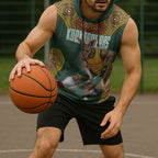 Personalized Kookaburras Field Hockey Sleeveless Hoodie Kangaroo Australian Indigenous Dot Art Style With Vibrant Sun Patterns