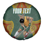 Personalized Kookaburras Field Hockey Spare Tire Cover Kangaroo Australian Indigenous Dot Art Style With Vibrant Sun Patterns