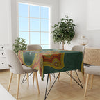 Personalized Kookaburras Field Hockey Tablecloth Kangaroo Australian Indigenous Dot Art Style With Vibrant Sun Patterns