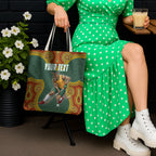 Personalized Kookaburras Field Hockey Tote Bag Kangaroo Australian Indigenous Dot Art Style With Vibrant Sun Patterns