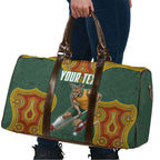 Personalized Kookaburras Field Hockey Travel Bag Kangaroo Australian Indigenous Dot Art Style With Vibrant Sun Patterns