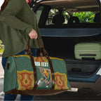 Personalized Kookaburras Field Hockey Travel Bag Kangaroo Australian Indigenous Dot Art Style With Vibrant Sun Patterns