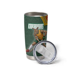 Personalized Kookaburras Field Hockey Tumbler Cup Kangaroo Australian Indigenous Dot Art Style With Vibrant Sun Patterns