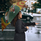 Personalized Kookaburras Field Hockey Umbrella Kangaroo Australian Indigenous Dot Art Style With Vibrant Sun Patterns