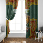 Personalized Kookaburras Field Hockey Window Curtain Kangaroo Australian Indigenous Dot Art Style With Vibrant Sun Patterns