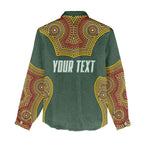 Personalized Kookaburras Field Hockey Women Casual Shirt Kangaroo Australian Indigenous Dot Art Style With Vibrant Sun Patterns