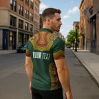Personalized Kookaburras Field Hockey Zipper Polo Shirt Kangaroo Australian Indigenous Dot Art Style With Vibrant Sun Patterns
